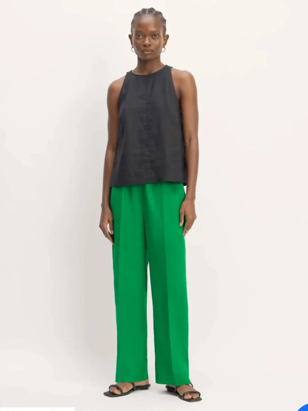 Everlane Linen Easy Pant — Grass Green